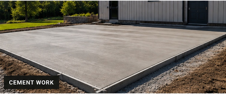Premium concrete pad installation