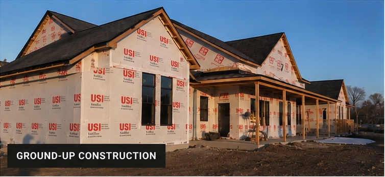 Ground-up residential construction project