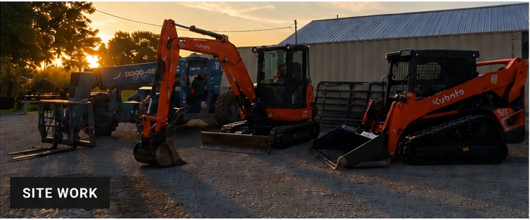 Excavation and site work equipment